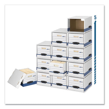 Bankers Box® File-cube Box Shell, Legal-letter, 23.75 X 19.75, White-blue, 6-carton freeshipping - TVN Wholesale